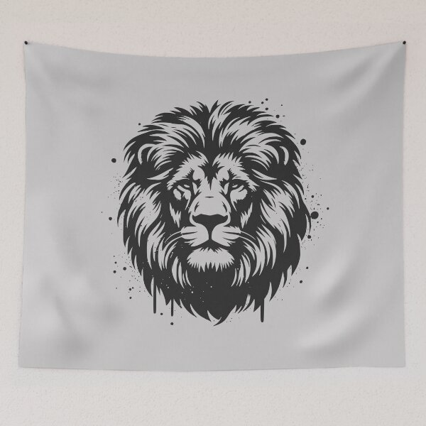 Item preview, Lion Mane Majesty – Monochrome Splatter Art  designed and sold by MvuuStudio.