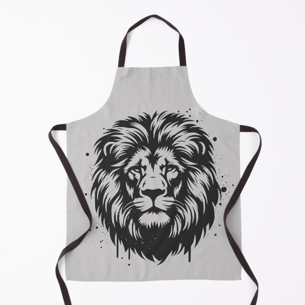 Item preview, Lion Mane Majesty – Monochrome Splatter Art designed and sold by MvuuStudio.