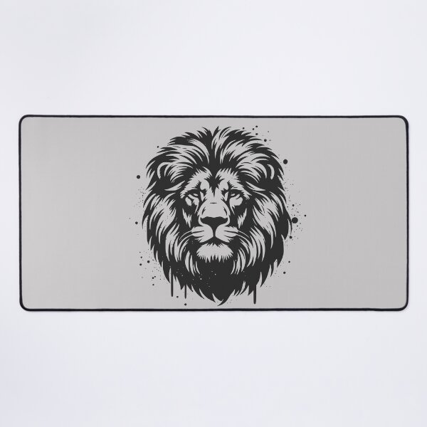 Item preview, Lion Mane Majesty – Monochrome Splatter Art designed and sold by MvuuStudio.