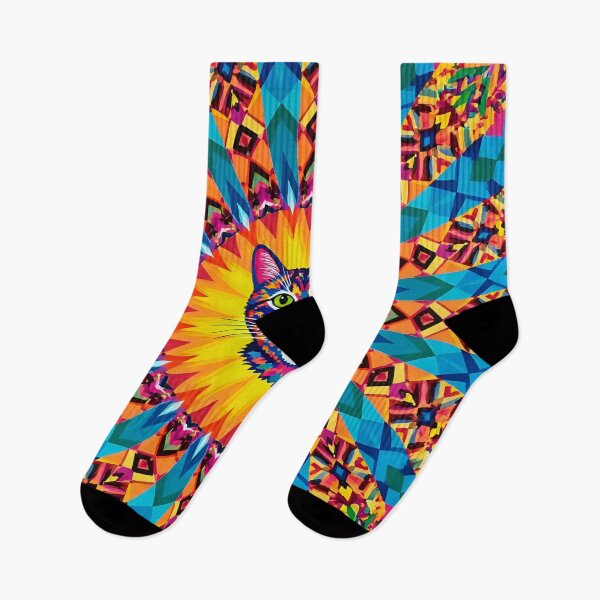 Item preview, A cat in a geometric pattern designed and sold by Nomad-Maynard.