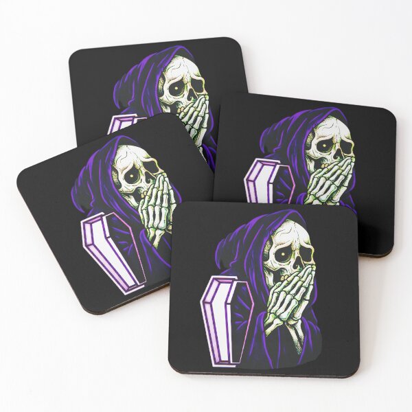 Item preview, Satanic Panic Prayer - 80s Horror Grim Reaper designed and sold by CoffinsArt.