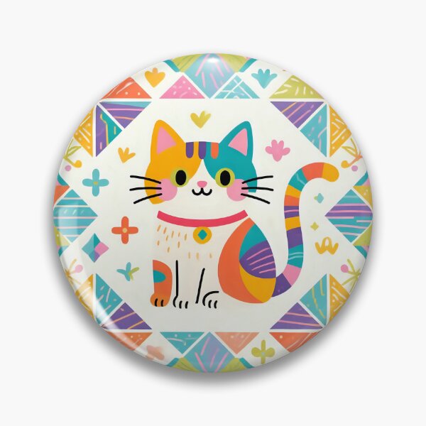 Item preview, A cat in a geometric pattern designed and sold by Nomad-Maynard.