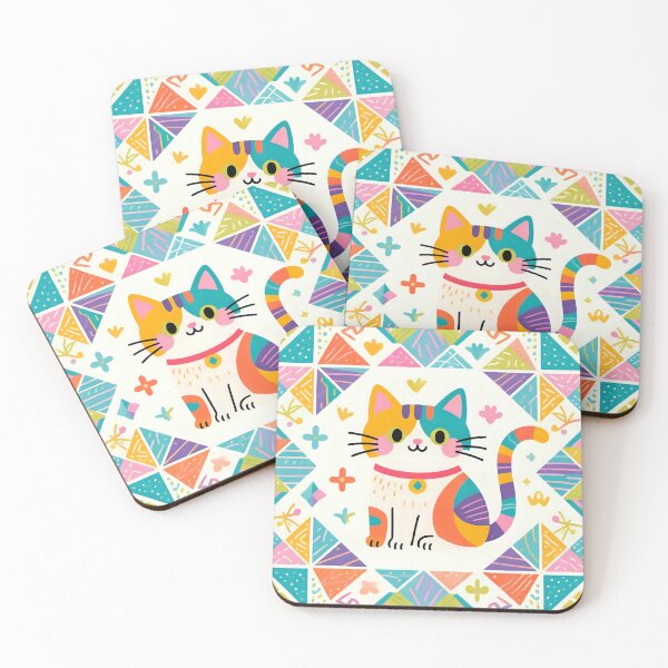 Item preview, A cat in a geometric pattern designed and sold by Nomad-Maynard.