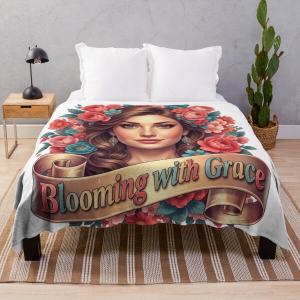 Item preview, Blooming with Grace Elegant Woman Floral Banner Art designed and sold by BoldBloomArt.