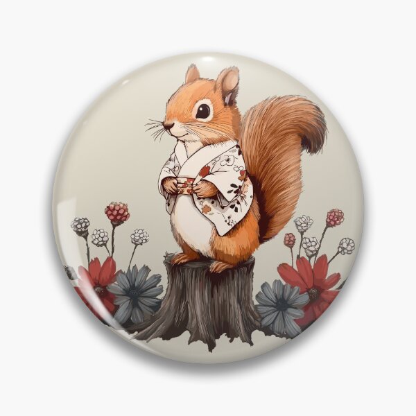 Item preview, Squirrel with Kimono, Japanese Beauty designed and sold by OrenjiArtShop.