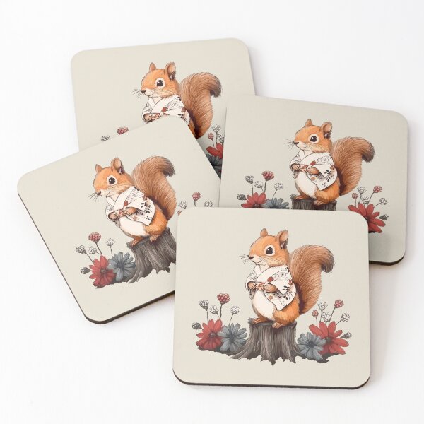 Item preview, Squirrel with Kimono, Japanese Beauty designed and sold by OrenjiArtShop.
