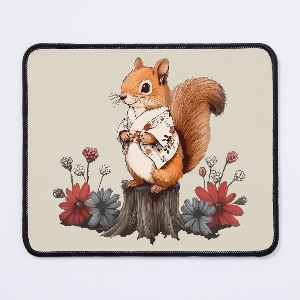 Item preview, Squirrel with Kimono, Japanese Beauty designed and sold by OrenjiArtShop.