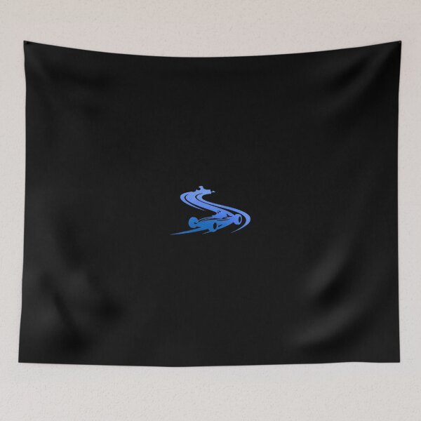 Item preview, Two race cars speeding through a sharp curve on a racetrack_14_Blue paint designed and sold by Aariq.