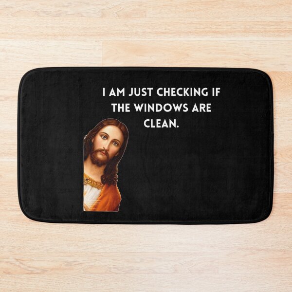 Item preview, ''I Am Just Checking If The Windows Are Clean" Jesus Meme T-Shirt designed and sold by zuzzelek44.