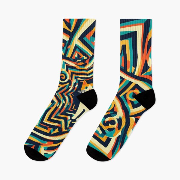 Item preview, A cat in a geometric pattern designed and sold by Nomad-Maynard.