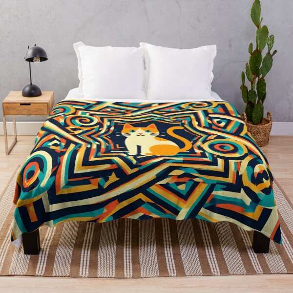Item preview, A cat in a geometric pattern designed and sold by Nomad-Maynard.