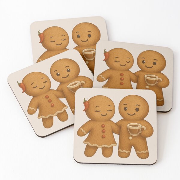 Item preview, Spicy Gingerbread Couple - Cute Holiday Espresso Romance  SEO Title TP: designed and sold by I AM BRO.