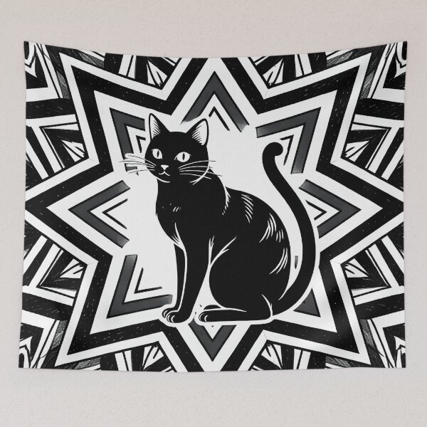 Item preview, A cat in a geometric pattern designed and sold by Nomad-Maynard.
