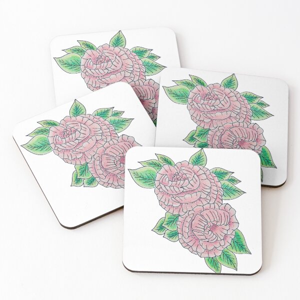 Item preview, Original Drawing “Pink Peony Flowers” Colored Pencil Floral Art designed and sold by JamesDArting.