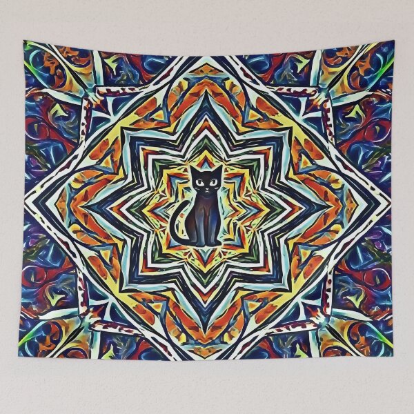 Item preview, A cat in a geometric pattern designed and sold by Nomad-Maynard.