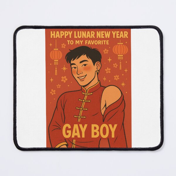 Item preview, Gay Lunar New Year Greeting with Lantern Charm designed and sold by Aryabek.