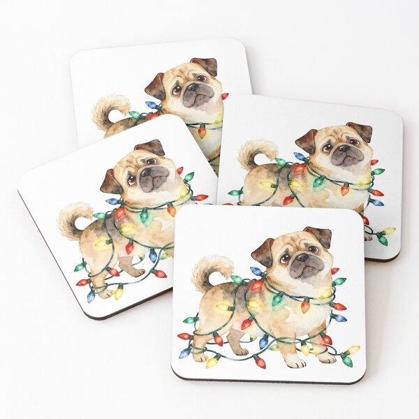 Item preview, Christmas Pug with Lights designed and sold by Mammoths.