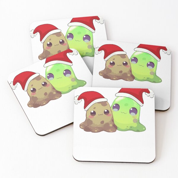 Item preview, Earth & Poison Santa Slimes of Monzora — Merry Christmas Duo designed and sold by Monzora.