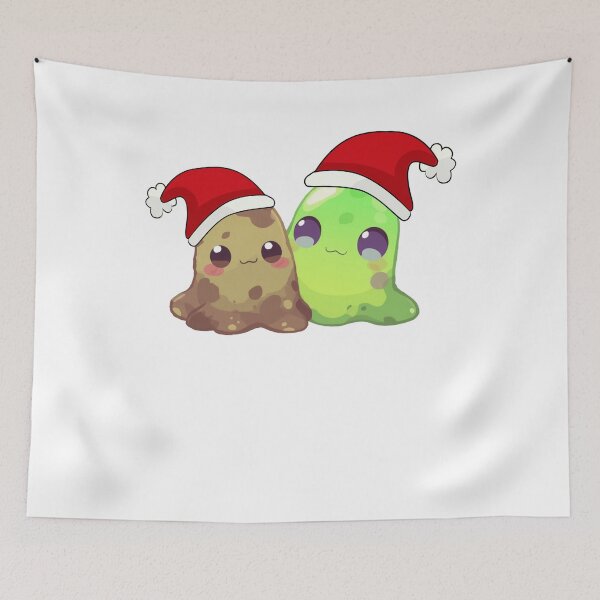 Item preview, Earth & Poison Santa Slimes of Monzora — Merry Christmas Duo designed and sold by Monzora.