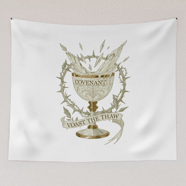 Item preview, Frosted Chalice Covenant T-Shirt | Toast the Thaw Goblet Graphic tee for Sarcastic Winter Vows & Luxury Humor designed and sold by YMLux.