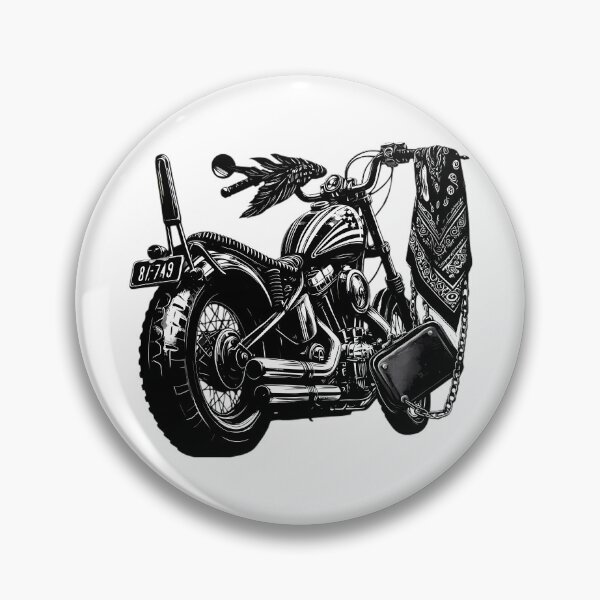 Item preview, Rebel Biker Chopper Bandana Black Illustration Art designed and sold by DrawDrip.