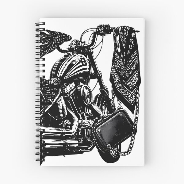 Item preview, Rebel Biker Chopper Bandana Black Illustration Art designed and sold by DrawDrip.