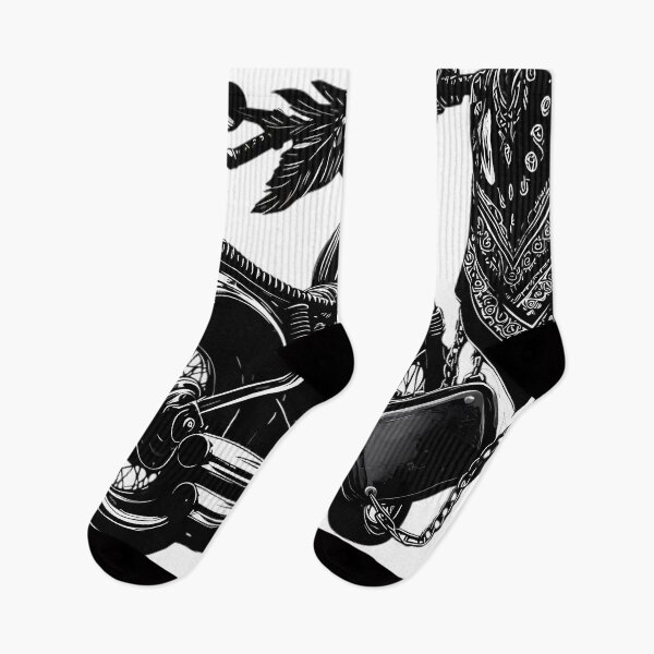Item preview, Rebel Biker Chopper Bandana Black Illustration Art designed and sold by DrawDrip.