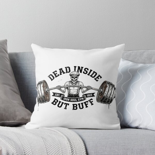 Item preview, Dead Inside But Buff - Funny Skeleton Gym Workout designed and sold by WojcikDesigners.