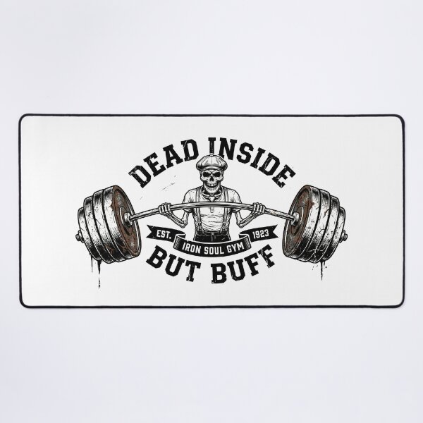 Item preview, Dead Inside But Buff - Funny Skeleton Gym Workout designed and sold by WojcikDesigners.