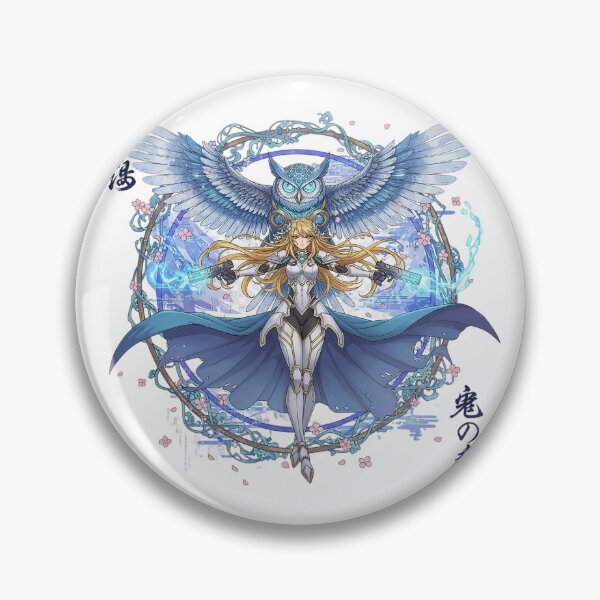 Item preview, Anime Sci-Fi Woman with Owl Guardian designed and sold by newvisionart191.
