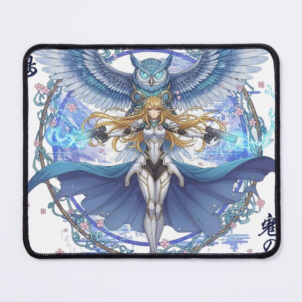 Item preview, Anime Sci-Fi Woman with Owl Guardian designed and sold by newvisionart191.