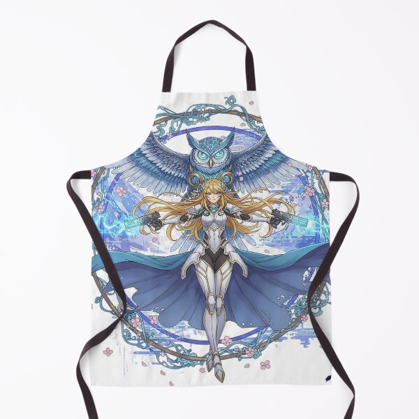 Item preview, Anime Sci-Fi Woman with Owl Guardian designed and sold by newvisionart191.