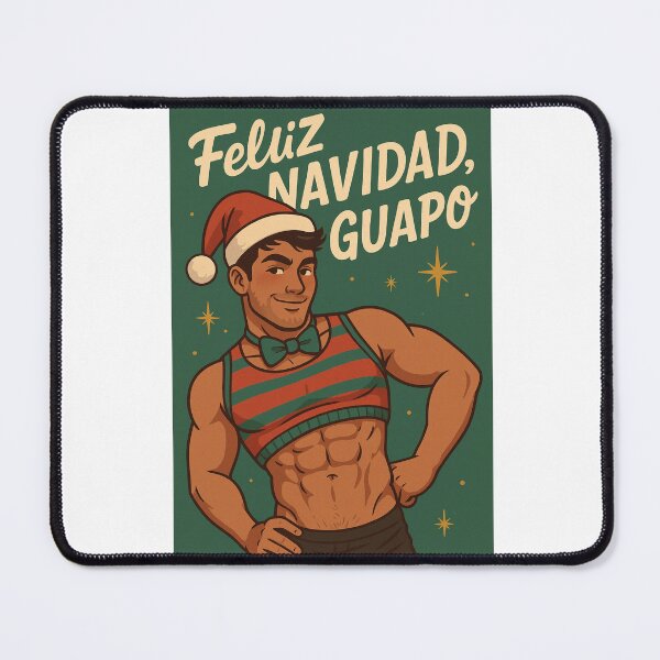 Item preview, Gay Latino Christmas with Flirty Holiday Charm designed and sold by Aryabek.