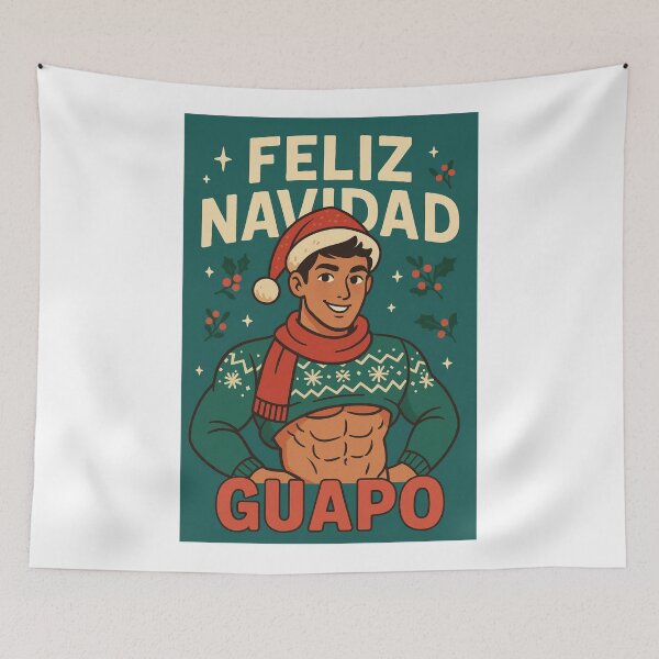 Item preview, Feliz Navidad with a Handsome Gay Twist designed and sold by Aryabek.