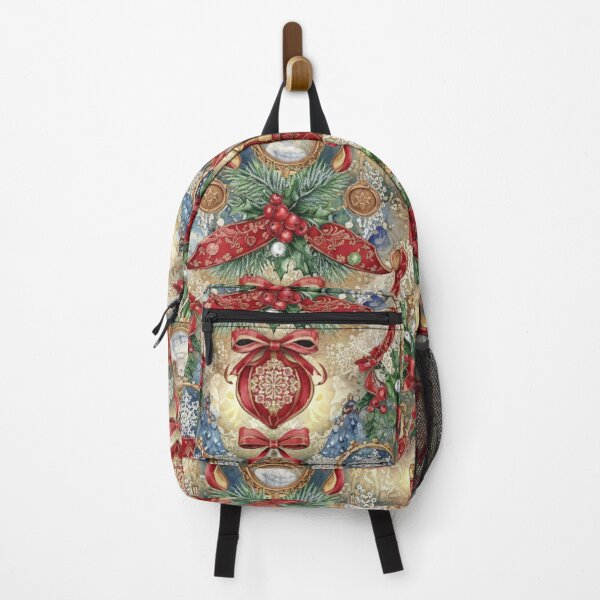 Item preview, Victorian Christmas Charm – Vintage Watercolor Holiday Seamless Pattern designed and sold by Dream Bloom Gallery.