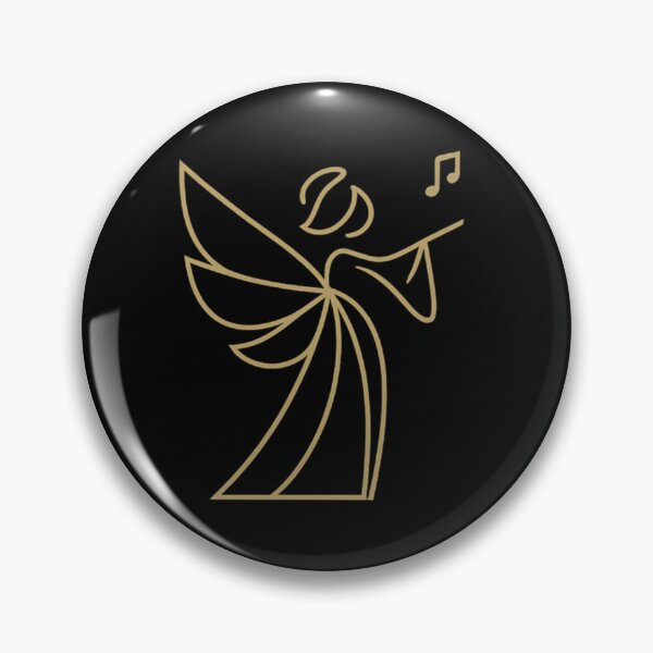 Item preview, Minimalist Line Art Angel with Horn Vector Illustration of an Angel Silhouette with Wings and Halo designed and sold by zuzzelek44.