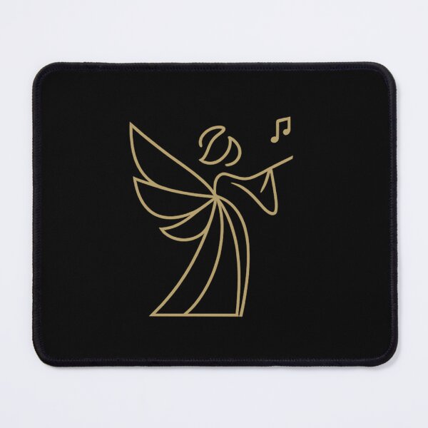 Item preview, Minimalist Line Art Angel with Horn Vector Illustration of an Angel Silhouette with Wings and Halo designed and sold by zuzzelek44.