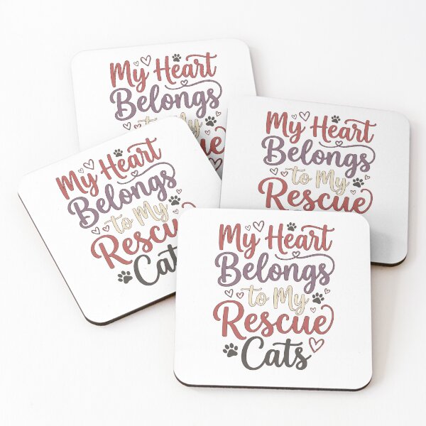 Item preview, My Heart Belongs To My Rescue Cats designed and sold by Quillway.