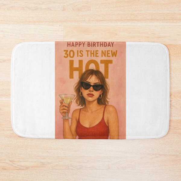 Item preview, Fierce 30th Birthday Greeting with Confident Woman and Cocktail Vibe designed and sold by Aryabek.