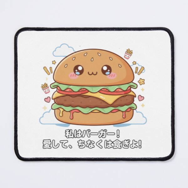Item preview, Cute Funny Sad Kawaii Burger – Adorable Emotional Food Character designed and sold by GlobalBoom.