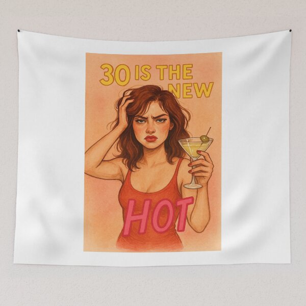 Item preview, Sassy 30th Birthday Moment with Flirty Feminine Energy and Martini designed and sold by Aryabek.