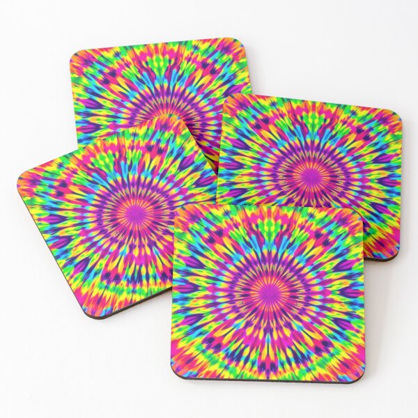 Item preview, Aesthetic Neon Tie Dye Hypnotic Spiral designed and sold by HLPsychDesigns.