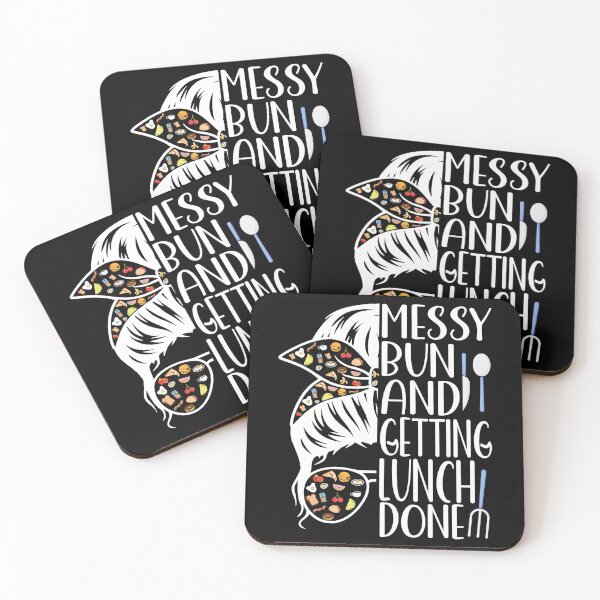 Item preview, Messy Bun Getting Lunch Done Funny Lunch Lady Quote designed and sold by Nocturnal-Vines.