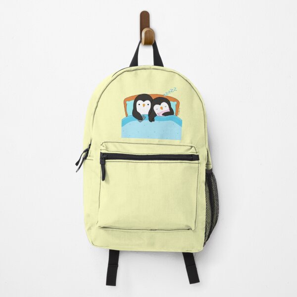 Item preview, Couple of penguins watching tv in the bed before sleeping designed and sold by julianamotzko.