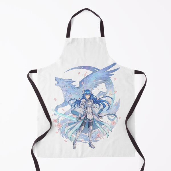 Item preview, Anime Warrior Girl with Wolf Guardian designed and sold by newvisionart191.