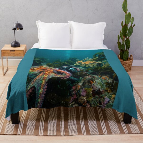 Item preview, Octopus Taking Photo of a Leafy Sea Dragon designed and sold by Tridentulus.