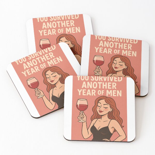 Item preview, Feminist Birthday Greeting with Confident Woman and Wine for Surviving Men designed and sold by Aryabek.