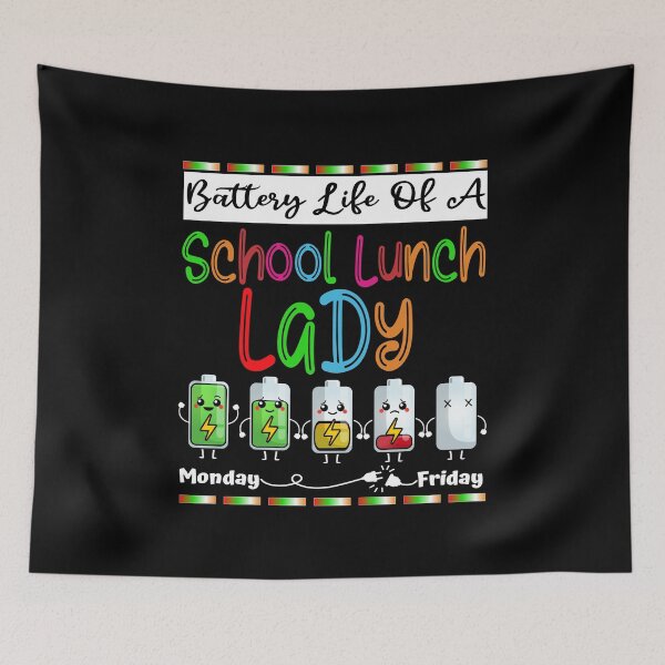Item preview, Funny Battery Life School Lunch Lady Cartoon Design designed and sold by Nocturnal-Vines.