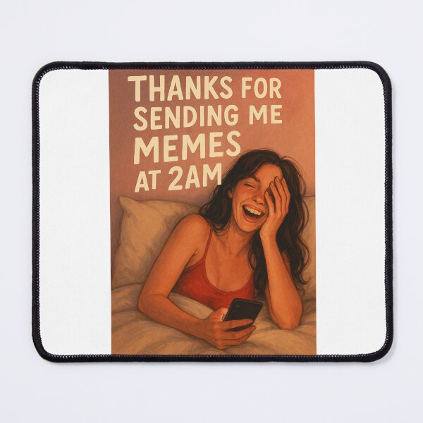 Item preview, Late Night Friendship Greeting with Sleepy Meme Laughter and Gratitude designed and sold by Aryabek.