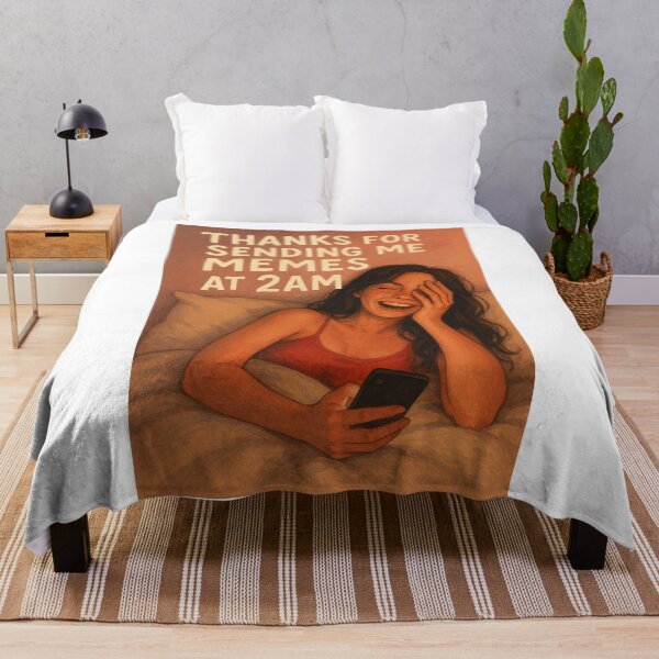 Item preview, Late Night Friendship Greeting with Sleepy Meme Laughter and Gratitude designed and sold by Aryabek.
